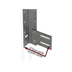 Garage Door Commercial Flag Bracket 4" Slotted 12ga (Pair)