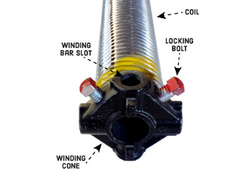 1 - Garage Torsion Springs .250 X 2" X 33 LHW - Galvanized